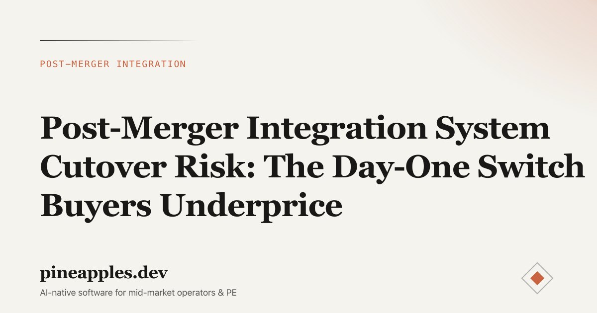 Post-Merger Integration System Cutover Risk: The Day-One Switch Buyers Underprice